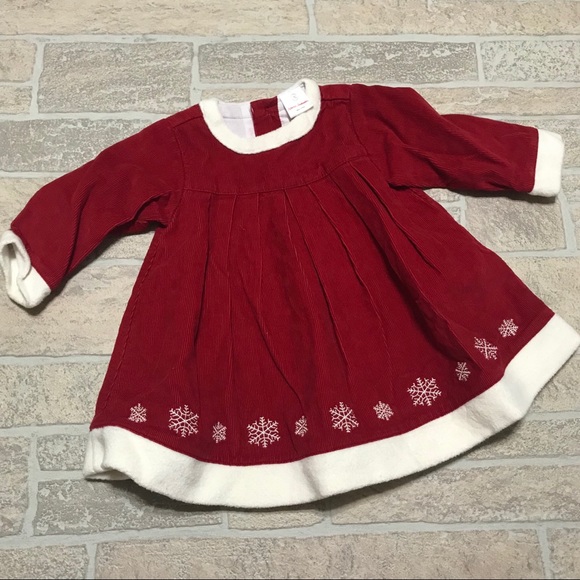 Hanna Andersson red winter dress snowflake size 70 - Picture 1 of 5